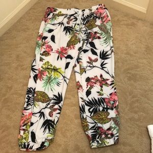 Tropical Print Pants